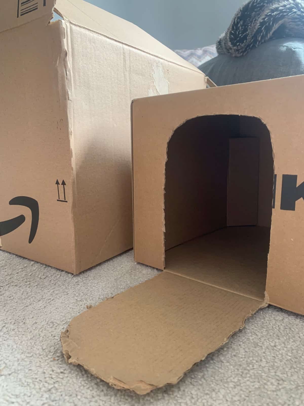 DIY Cardboard Cat House