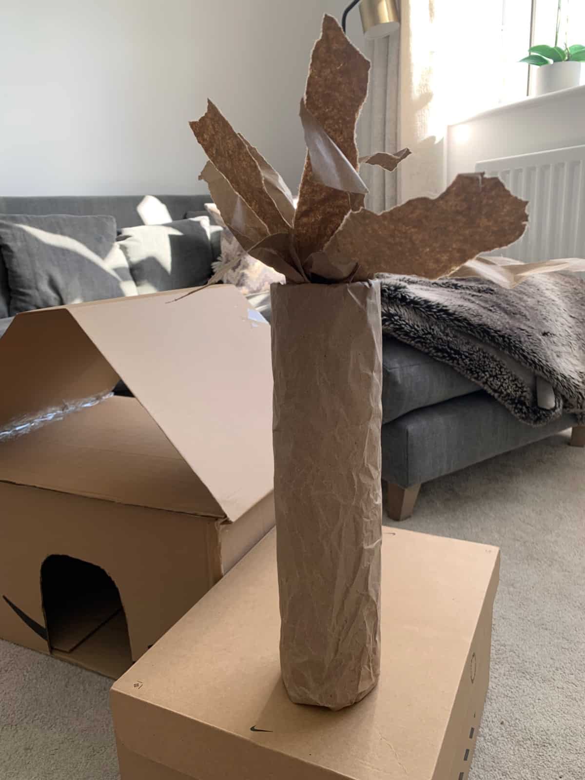 Cat houses made out of cardboard boxes top