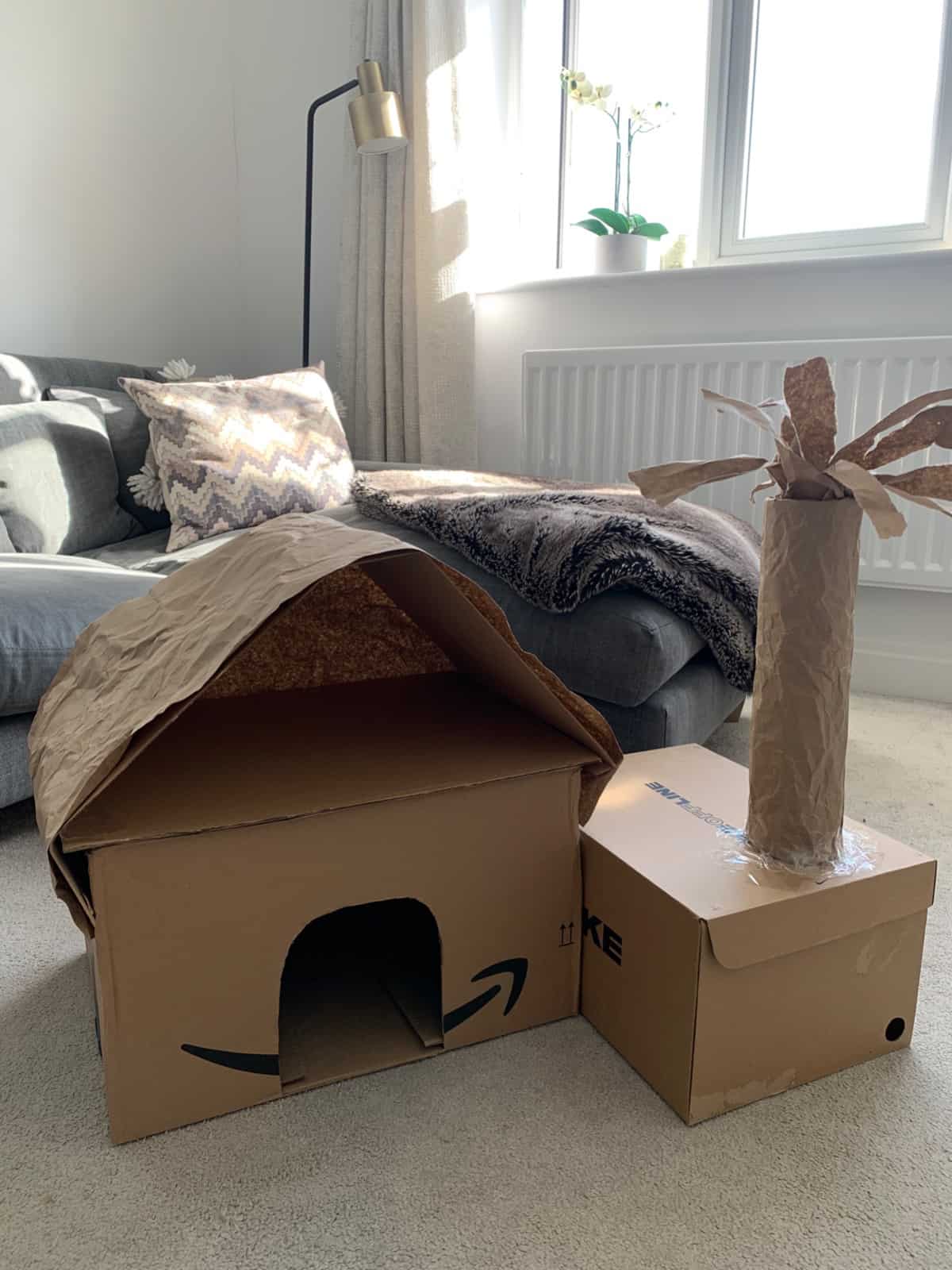 DIY Cardboard Cat House